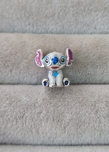 ışıltılı stitch gümüş charm - Görsel 4