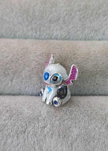 ışıltılı stitch gümüş charm - Görsel 3