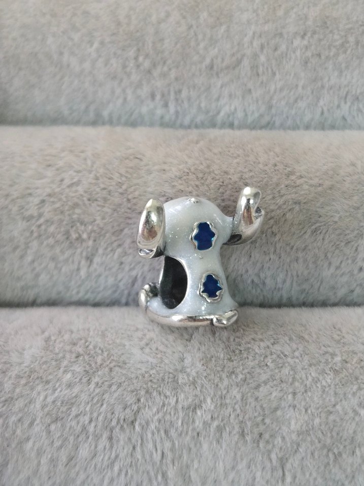 ışıltılı stitch gümüş charm - Görsel 5