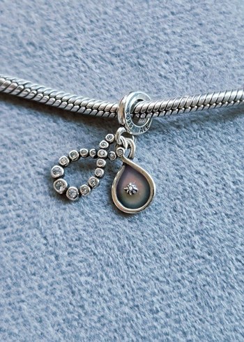 parlayan sonsuzluk çift sallantılı charm - Görsel 2