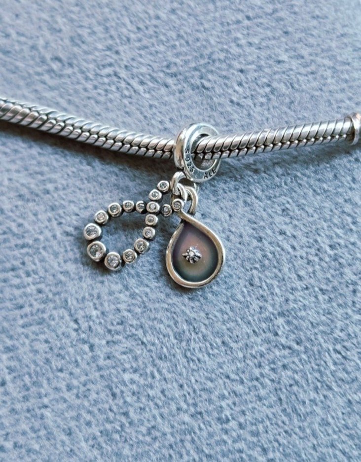 parlayan sonsuzluk çift sallantılı charm - Görsel 2