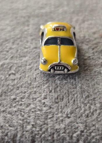 Sarı araba gümüş charm - Görsel 4