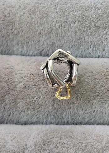 evet ve kalp mini gümüş charm - Görsel 4