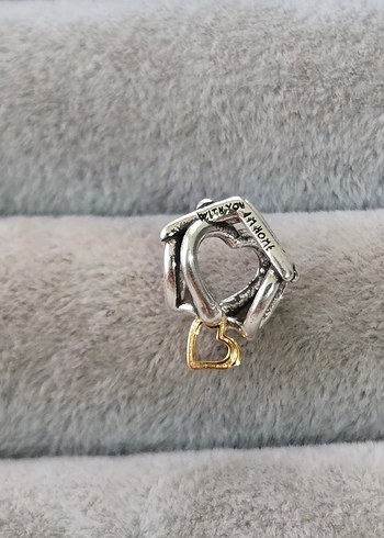evet ve kalp mini gümüş charm - Görsel 3