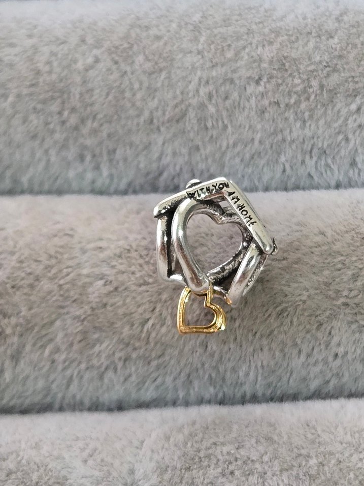 evet ve kalp mini gümüş charm - Görsel 3