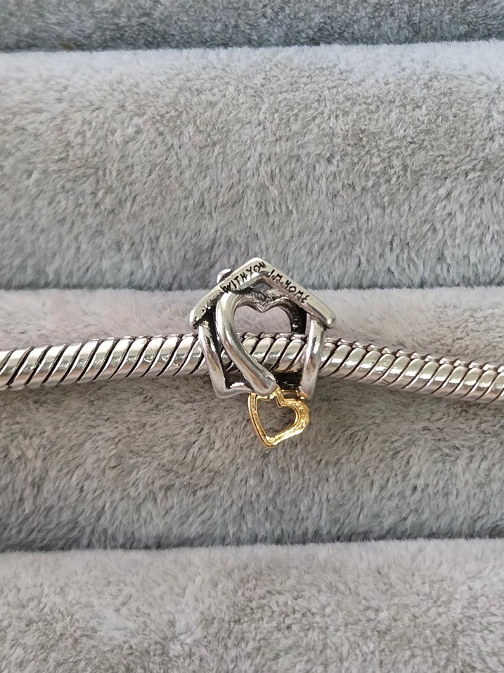 evet ve kalp mini gümüş charm - Görsel 2