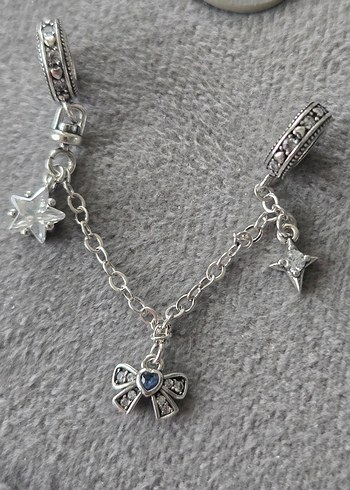 parıltılı yıldızlar kurdale güvenlik zinciri charm - Görsel 5