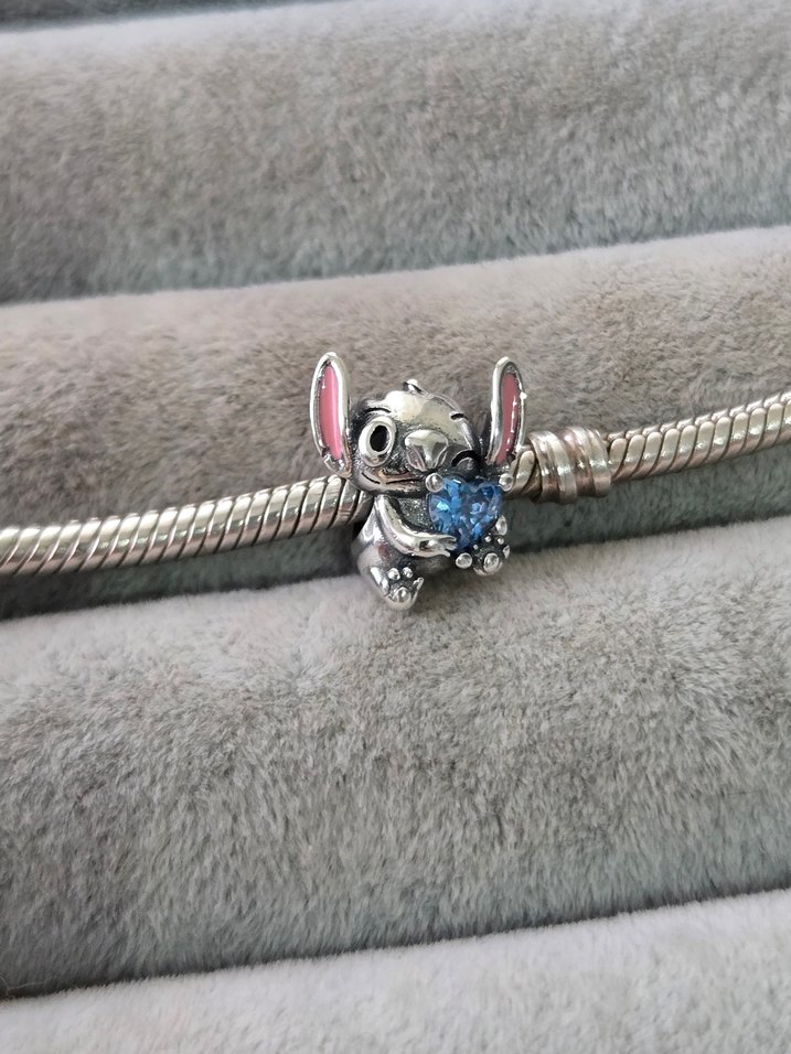 mavi kalp stitch charm - Görsel 2