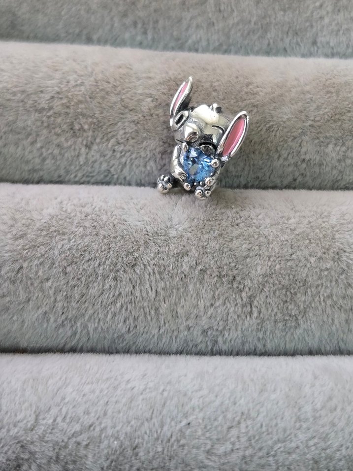 mavi kalp stitch charm - Görsel 4