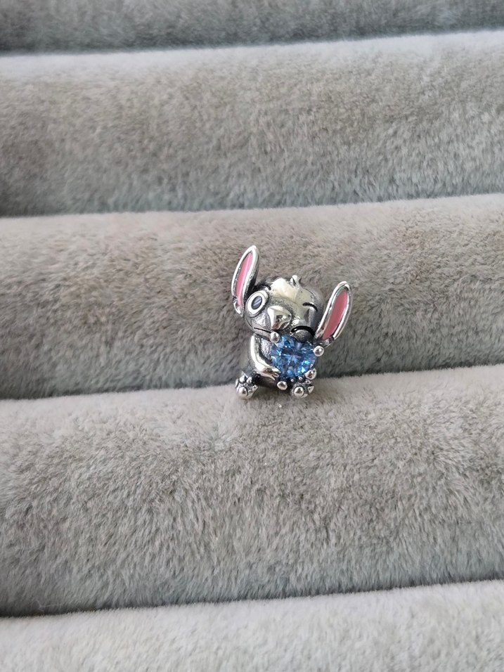 mavi kalp stitch charm - Görsel 3