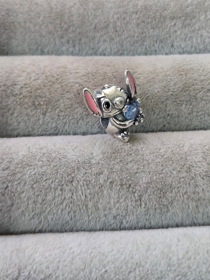 mavi kalp stitch charm - Görsel 5