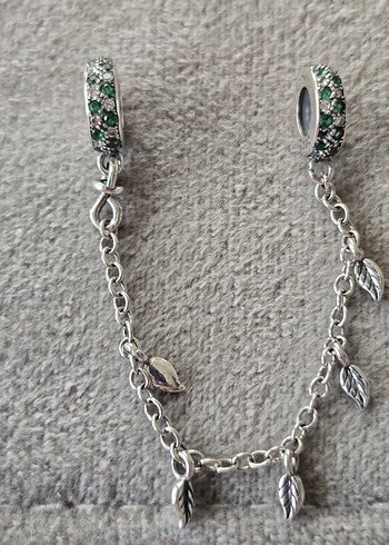 yapraklar güvenlik zinciri charm - Görsel 3