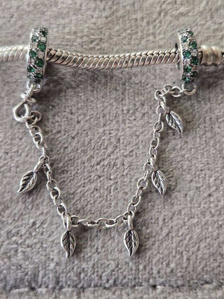 yapraklar güvenlik zinciri charm - Görsel 2