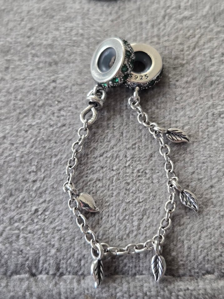 yapraklar güvenlik zinciri charm - Görsel 5