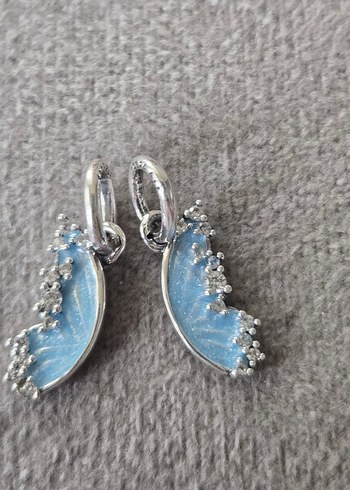 ışıltılı mavi kelebek kanatları charm - Görsel 5