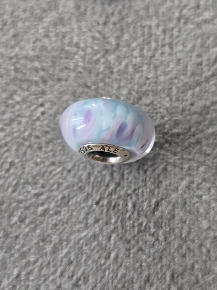 ebruli murano gümüş charm - Görsel 3