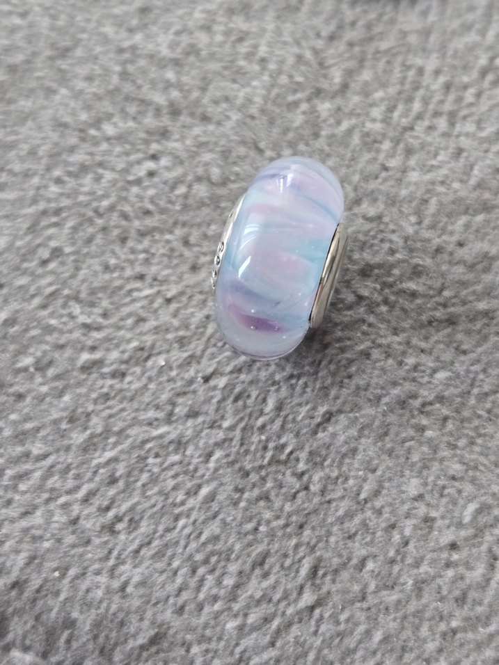 ebruli murano gümüş charm - Görsel 4