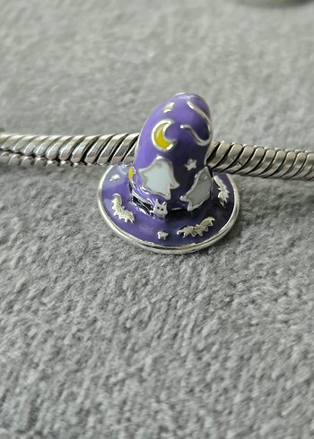 Mor cadı şapkası charm - Görsel 2