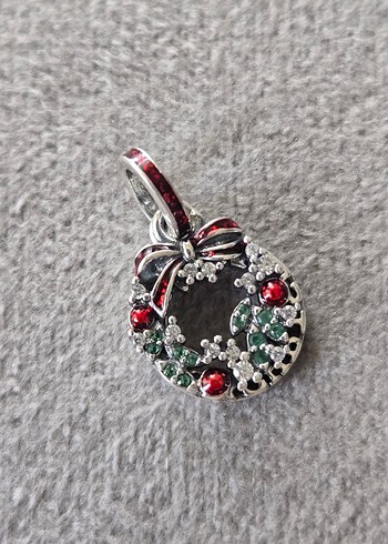 yeni yıl süsü gümüş charm - Görsel 4