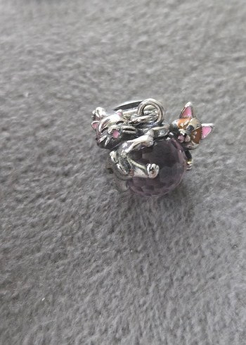 sevimli sarılan kediler charm - Görsel 7