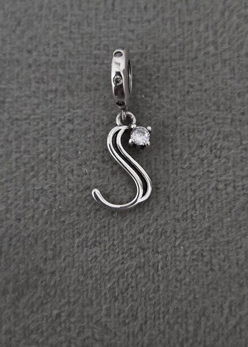 tek taş S harf charm - Görsel 2