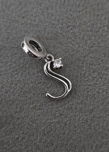tek taş S harf charm - Görsel 3