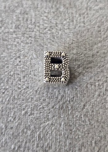 B harf gümüş charm - Görsel 2