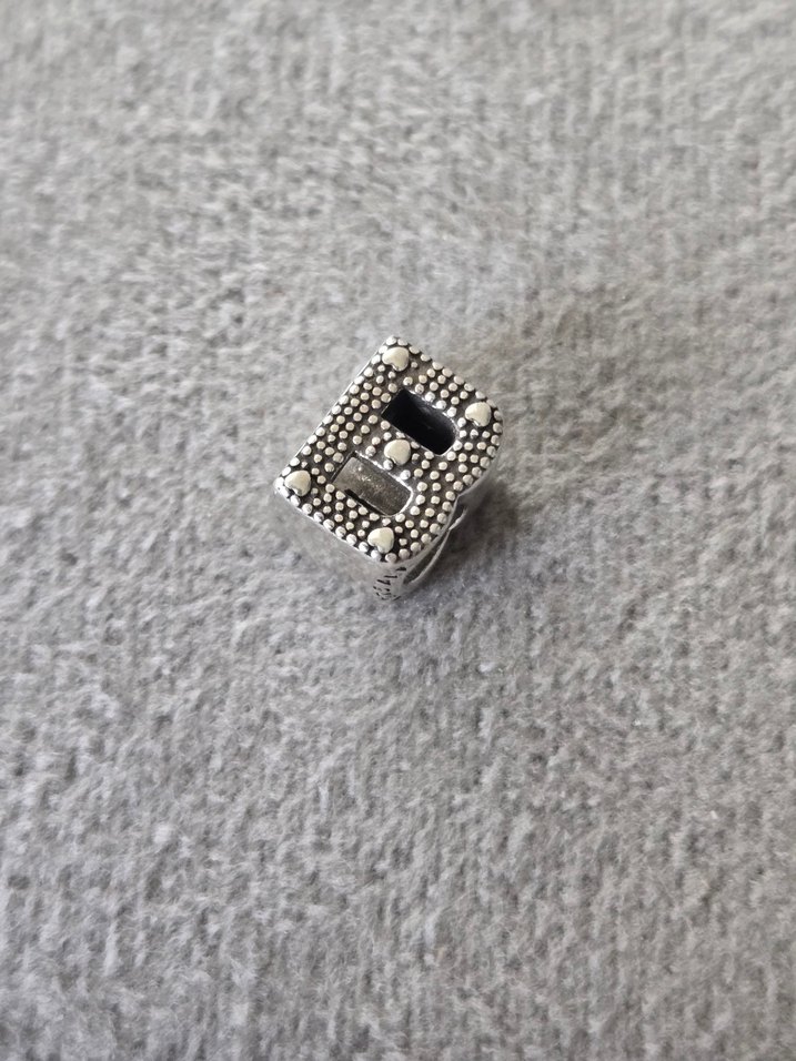 B harf gümüş charm - Görsel 4