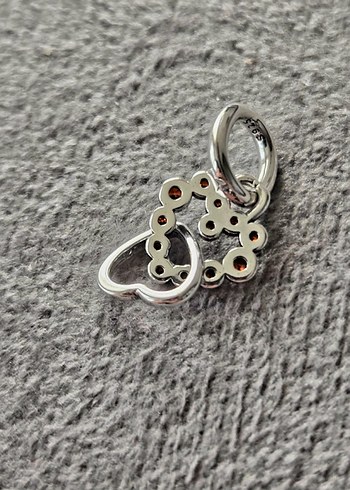 iç içe parıltılı kalpler charm - Görsel 5