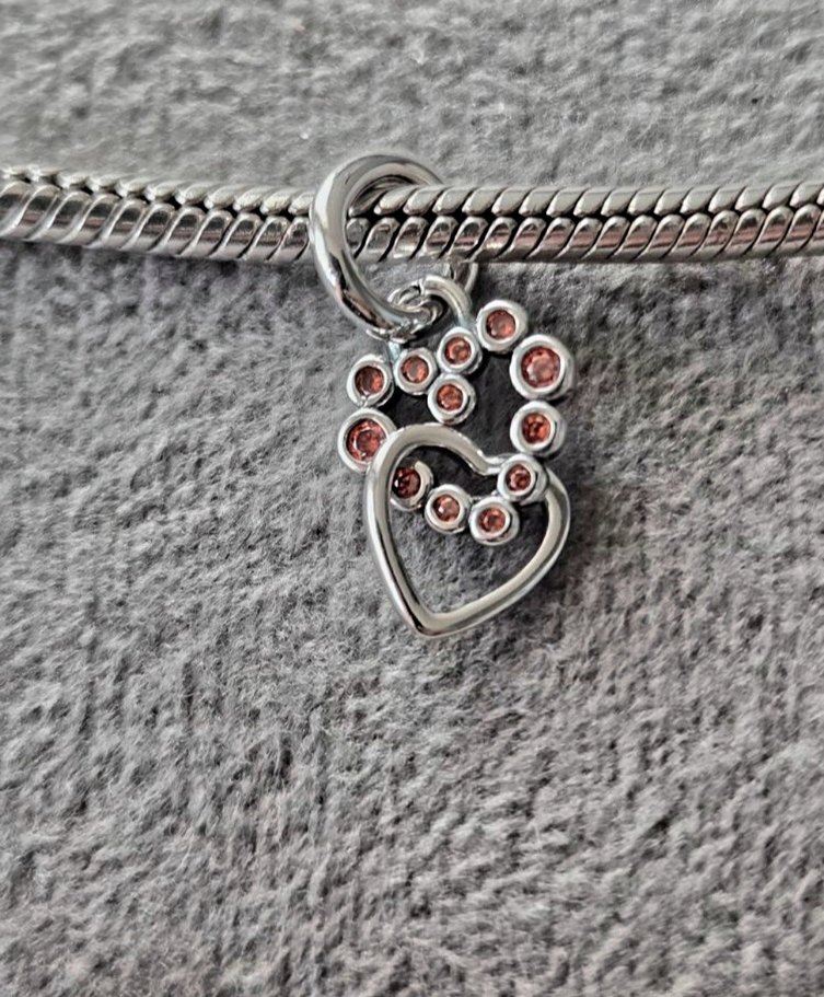 iç içe parıltılı kalpler charm - Görsel 3