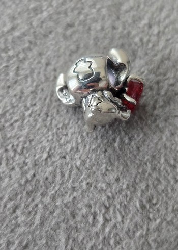 stich ve gül gümüş charm - Görsel 6