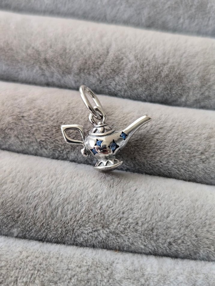 sihirli lamba gümüş charm - Görsel 4