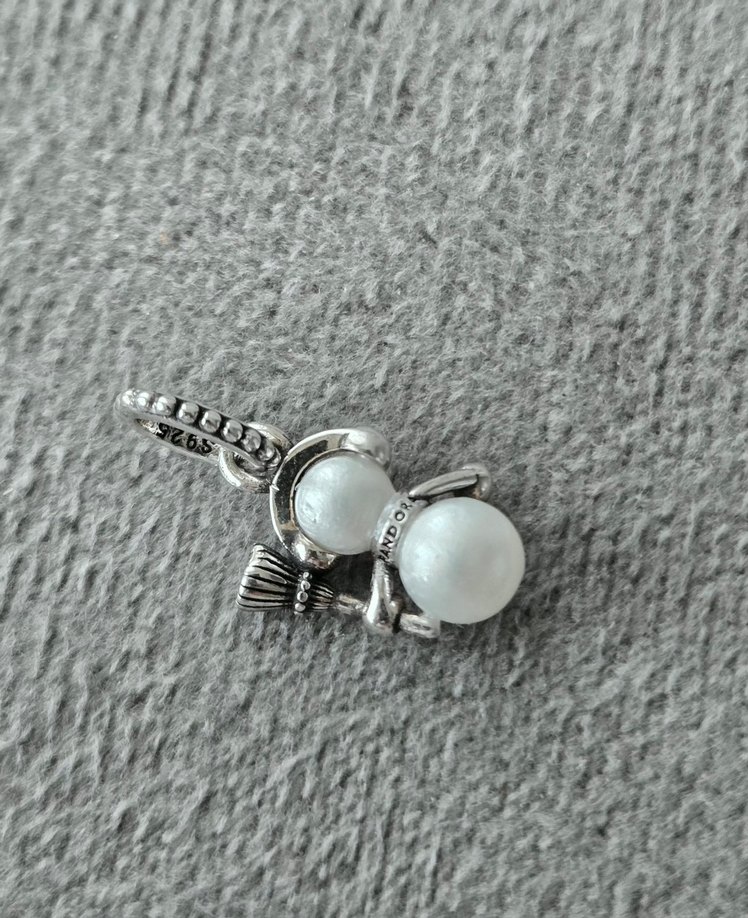 kardan adam gümüş charm - Görsel 4