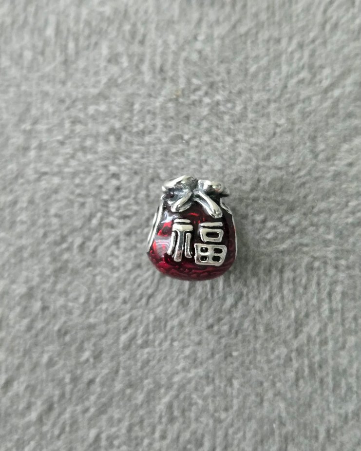 şanslı çanta gümüş charm - Görsel 3