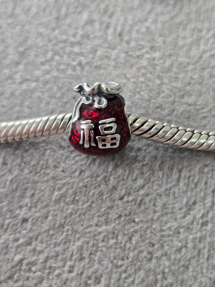 şanslı çanta gümüş charm - Görsel 2