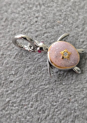 hareketli pembe deniz kaplumbağası charm - Görsel 6