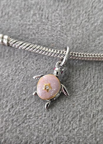 hareketli pembe deniz kaplumbağası charm - Görsel 2