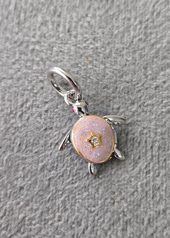 hareketli pembe deniz kaplumbağası charm - Görsel 3