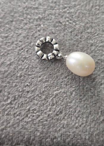 gerçek inci gümüş charm - Görsel 5