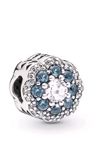 Pandora pave mavi flowers charm