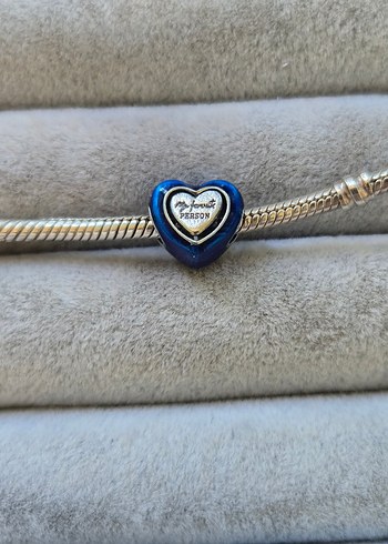 Beden Pandora Mavi dönen kalp charm
