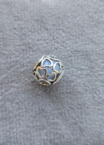 Pandora kafesli opal kalpler charm - Görsel 3