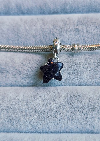 Beden Pandora Galaksi yildiz murano charm