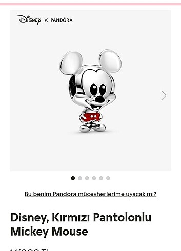 Pandora Disney Mickey charm