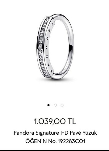 Pandora signature pave yüzük