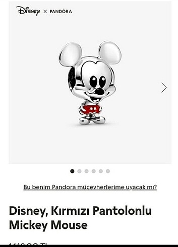 Pandora Disney Mickey mouse charm son fiyat