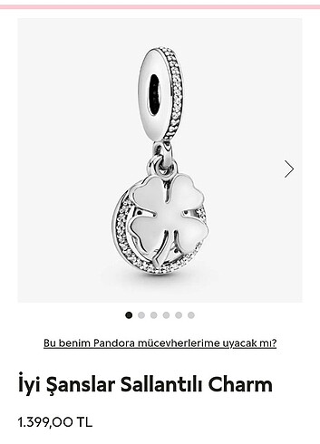 Pandora iyi şanslar sallantılı charm 