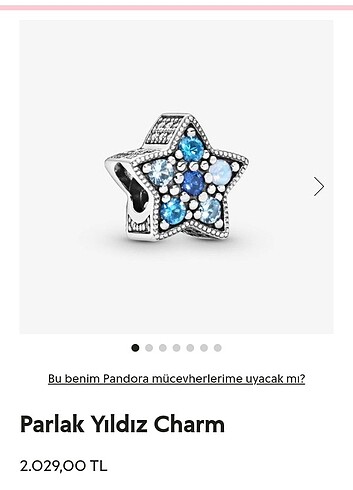 Pandora parlak yıldız charm 
