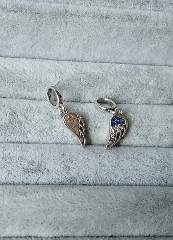 Beden mavi Renk Pandora ayrılabilir melek kanatları charm