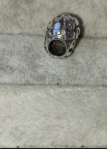 Pandora kafes işi ışıltılı kalp charm - Görsel 6